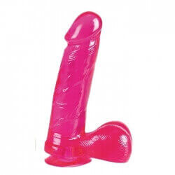 FOUL IN THE JELLY DONG W/SUCTION CUP PINK 6 INCH"