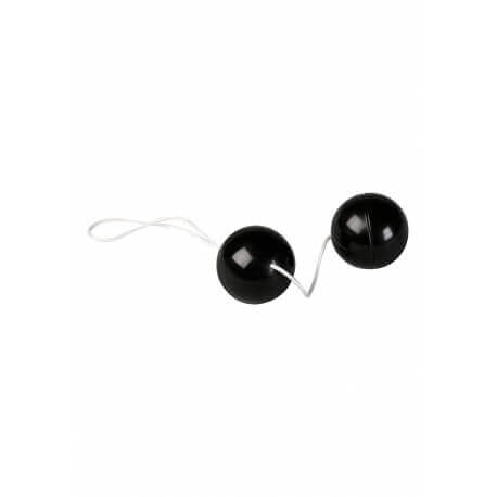 Handcuffs metal + balls with two balls color black