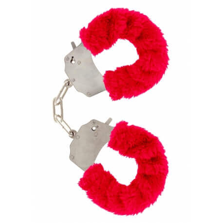 Handcuffs plush color red,for erotic games