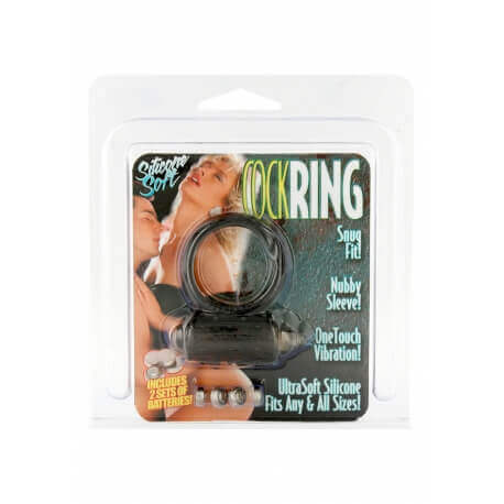 Vibrating ring black Cockring Black