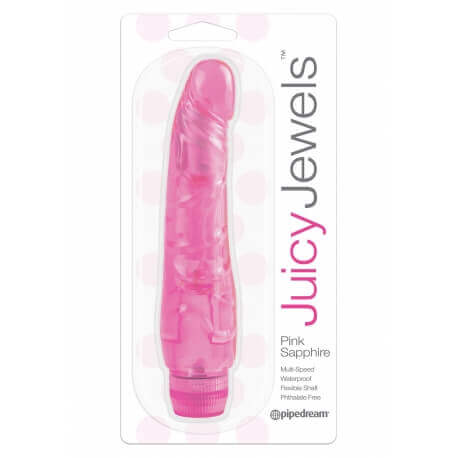 Vibrator the Realistic Jelly JUICY JEWELS VIBE PINK SAPPHIRE