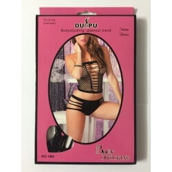 COORDINATED BODY SEX FISHNET BLACK ONE SIZE