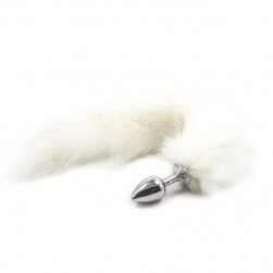 Plug Anale con Coda Long Fox Tail Bianca