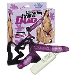 VIBRATOR WEARABLE STRAP-ON DUO