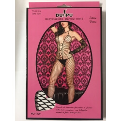 TUTA SEXY CATSUIT A RETE GRIGLIATA MISURA UNICA